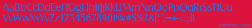 SalzburgSerialRegularDb Font – Blue Fonts on Red Background