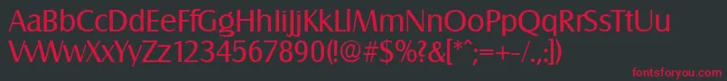 SalzburgSerialRegularDb Font – Red Fonts on Black Background