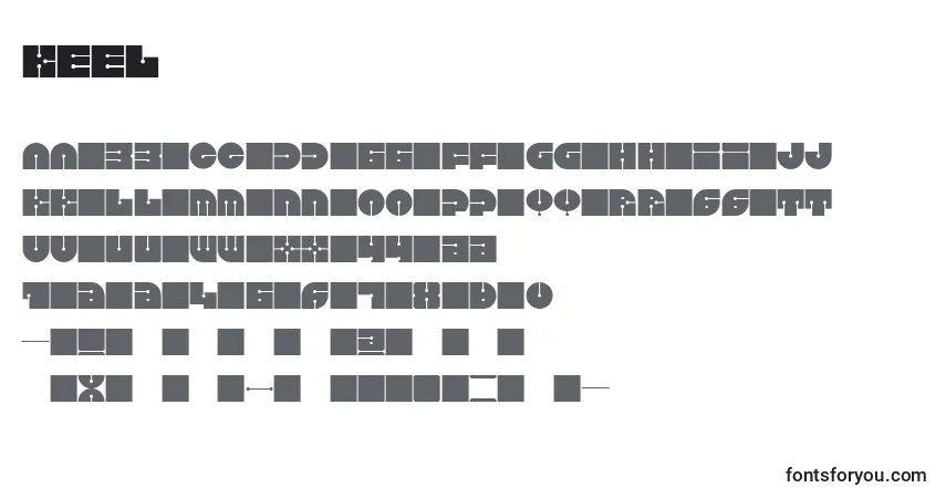 Шрифт Keel – алфавит, цифры, специальные символы