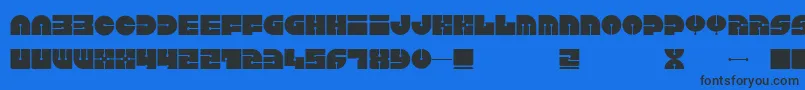 Keel Font – Black Fonts on Blue Background