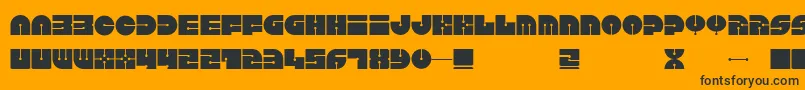 Шрифт Keel – чёрные шрифты на оранжевом фоне