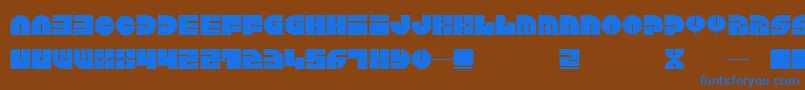 Шрифт Keel – синие шрифты на коричневом фоне