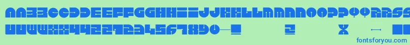Keel-fontti – siniset fontit vihreällä taustalla