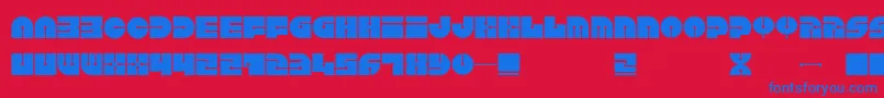 Keel Font – Blue Fonts on Red Background