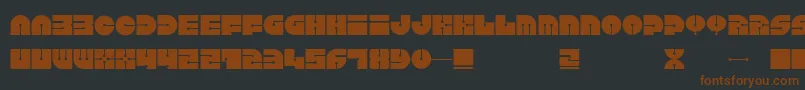 Keel-fontti – ruskeat fontit mustalla taustalla