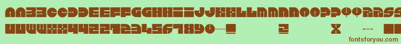 Keel-fontti – ruskeat fontit vihreällä taustalla