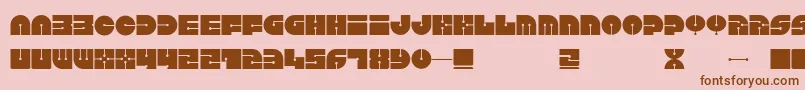 Keel Font – Brown Fonts on Pink Background