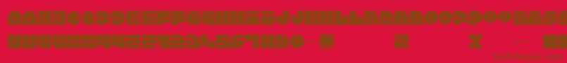 フォントKeel – 赤い背景に茶色の文字