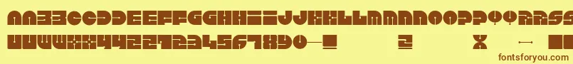 Keel Font – Brown Fonts on Yellow Background