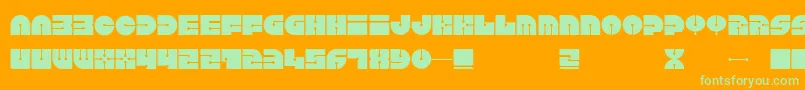 Keel Font – Green Fonts on Orange Background
