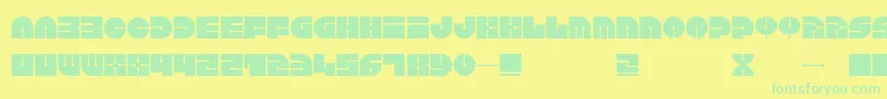 Keel Font – Green Fonts on Yellow Background