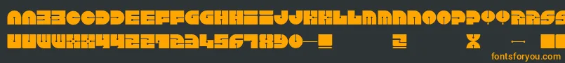 フォントKeel – 黒い背景にオレンジの文字