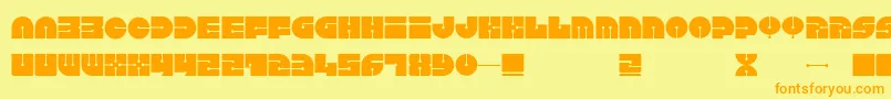 Шрифт Keel – оранжевые шрифты на жёлтом фоне