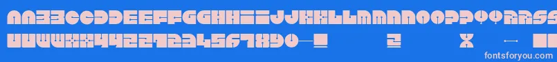 Keel-fontti – vaaleanpunaiset fontit sinisellä taustalla