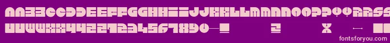 Keel Font – Pink Fonts on Purple Background