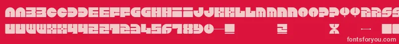 Keel Font – Pink Fonts on Red Background