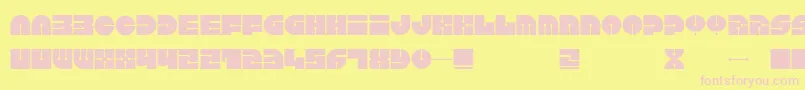 Keel Font – Pink Fonts on Yellow Background