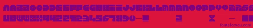 フォントKeel – 赤い背景に紫のフォント