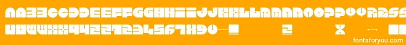 フォントKeel – オレンジの背景に白い文字