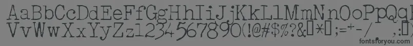 フォントAcousticLight – 黒い文字の灰色の背景