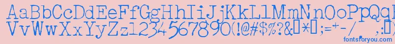 AcousticLight Font – Blue Fonts on Pink Background