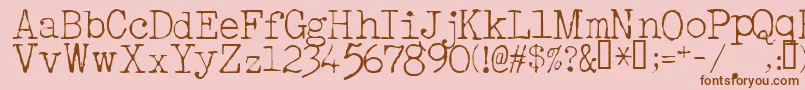 AcousticLight Font – Brown Fonts on Pink Background