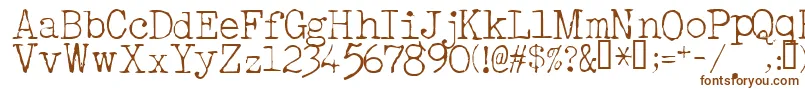 Шрифт AcousticLight – коричневые шрифты на белом фоне