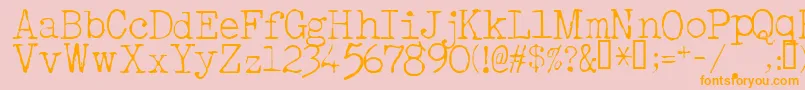 AcousticLight-Schriftart – Orangefarbene Schriften auf rosa Hintergrund