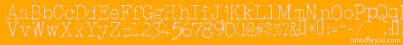 AcousticLight-fontti – vaaleanpunaiset fontit oranssilla taustalla