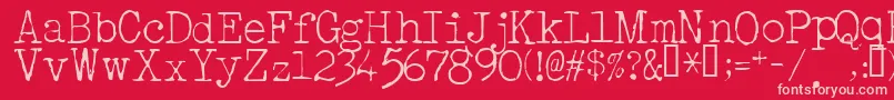 AcousticLight Font – Pink Fonts on Red Background