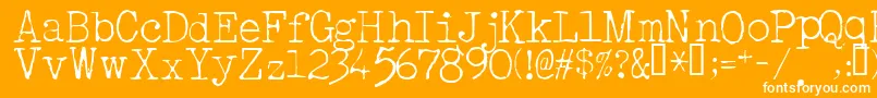 AcousticLight-Schriftart – Weiße Schriften auf orangefarbenem Hintergrund
