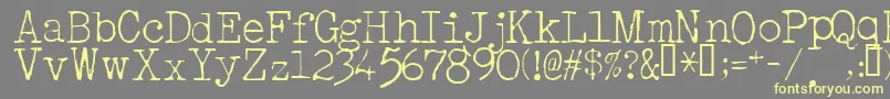 AcousticLight-Schriftart – Gelbe Schriften auf grauem Hintergrund