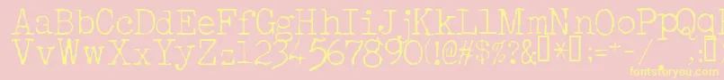 AcousticLight Font – Yellow Fonts on Pink Background