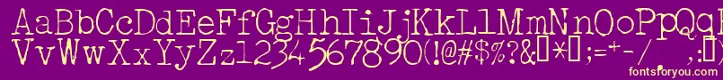 AcousticLight Font – Yellow Fonts on Purple Background