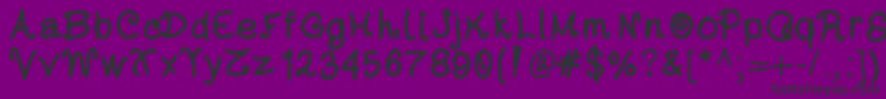 Dayansfont Font – Black Fonts on Purple Background