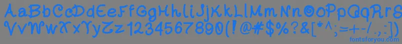 Dayansfont Font – Blue Fonts on Gray Background