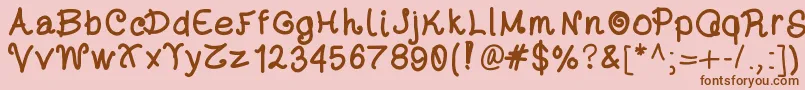 Dayansfont Font – Brown Fonts on Pink Background