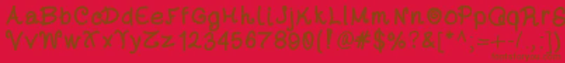 Dayansfont Font – Brown Fonts on Red Background