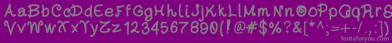 フォントDayansfont – 紫の背景に灰色の文字