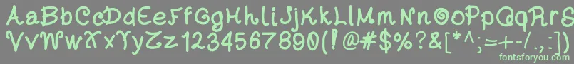 Dayansfont Font – Green Fonts on Gray Background