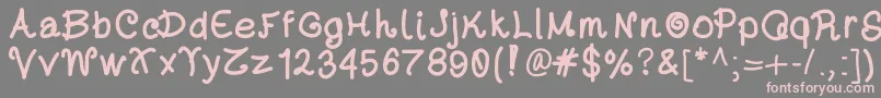 Dayansfont Font – Pink Fonts on Gray Background