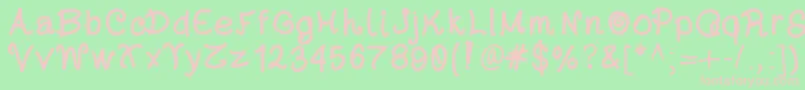 Dayansfont Font – Pink Fonts on Green Background