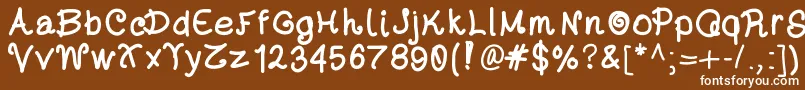 Dayansfont Font – White Fonts on Brown Background