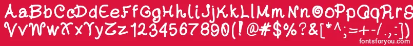 Dayansfont Font – White Fonts on Red Background