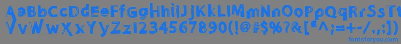 フォントNosense – 灰色の背景に青い文字