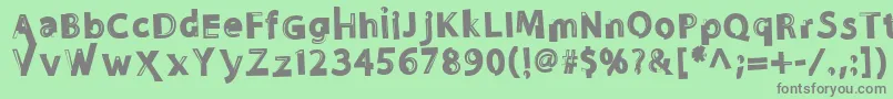 フォントNosense – 緑の背景に灰色の文字