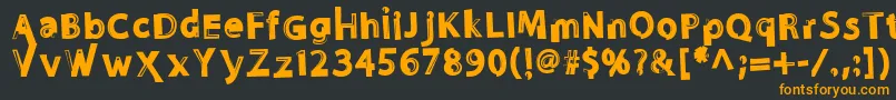 Nosense Font – Orange Fonts on Black Background