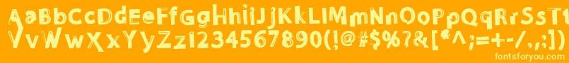 Nosense Font – Yellow Fonts on Orange Background