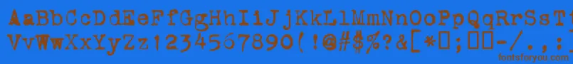 Шрифт Vtcorona – коричневые шрифты на синем фоне