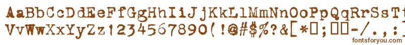 Шрифт Vtcorona – коричневые шрифты на белом фоне